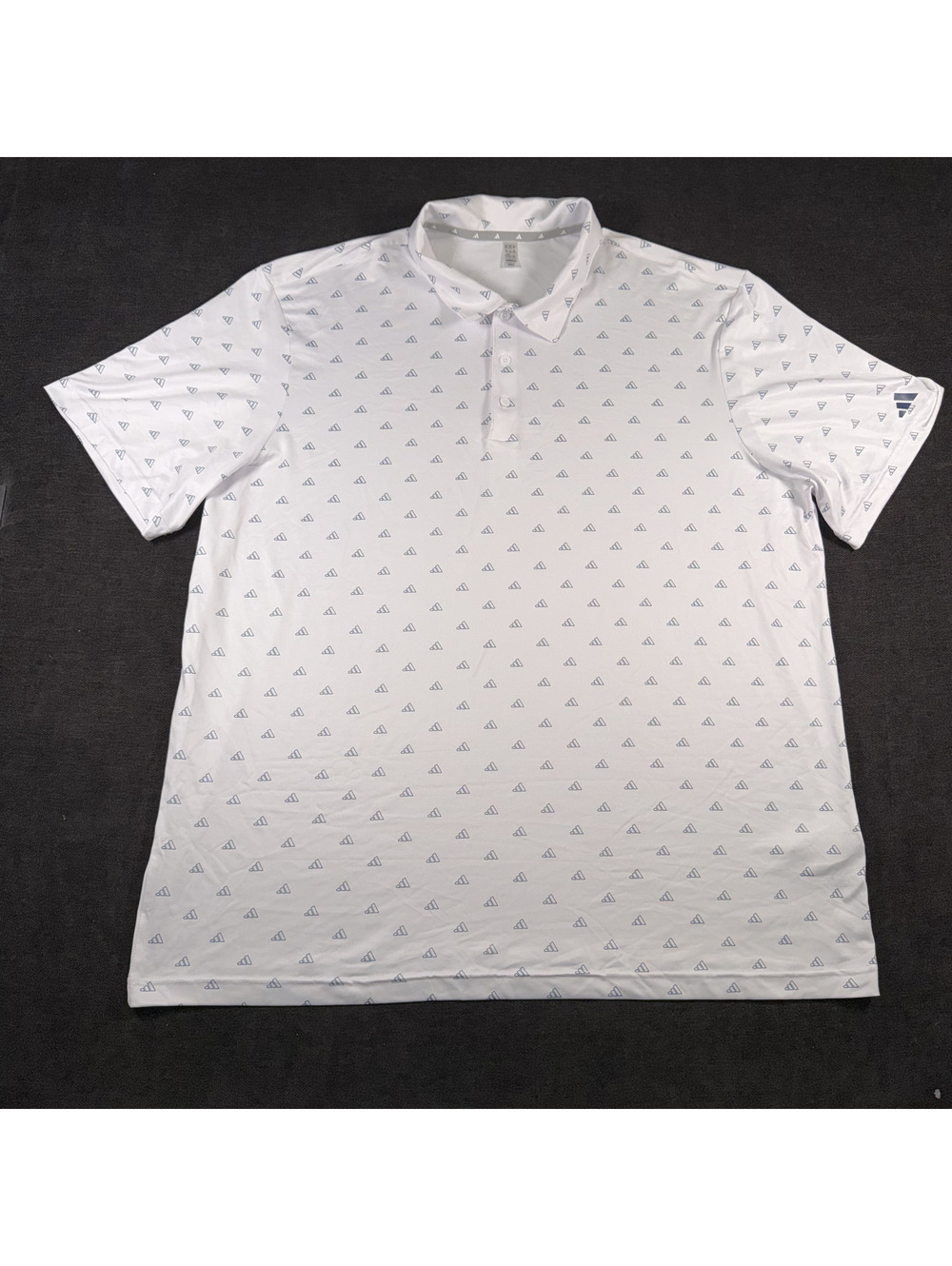 Adidas Men's White Printed Polo Shirt 2XL